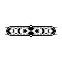 Celestial Ornament Vintage Starburst Border - Stars vector
