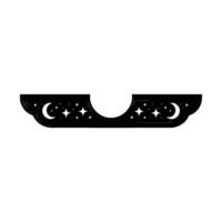 Celestial Archway, Starry Night Silhouette vector