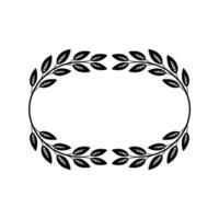 Elegant Laurel Wreath Border, Minimalist, Foliage vector