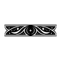 Celestial Border Intricate Starry Ornamentation vector