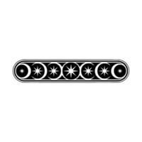 Celestial Row Minimalist Moon Motif vector