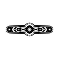 Celestial Ornament Art Deco Starburst Border vector