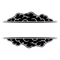 Cloudscape Divider, Minimalist Silhouette, Atmospheric Division vector