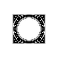 Geometric Celestial Frame, Vintage Style vector