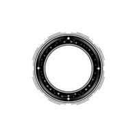 Celestial Circle Minimalist Starburst Frame, Star vector