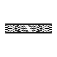 Stylized Branch Border, Minimalist vector