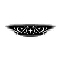 Celestial Deco Border, Vintage Starburst Motif vector