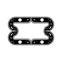 Celestial Frame Vintage Star Moon Border vector