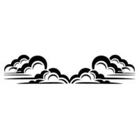 Stylized Cloudscape Border, Minimalist, Silhouette vector