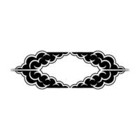 Intricate Cloud Border, Decorative Element, Vintage vector