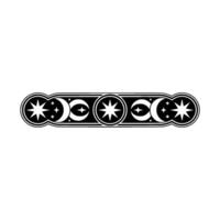 Celestial Cycle Vintage Moon Star Emblem vector