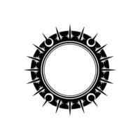 Stylized Celestial Circle, Dark Minimalist vector