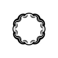 Intricate Ornamental Circle Frame, Minimalist vector