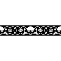 Oceanic Border, Stylized Seashells Wave Motif vector