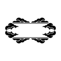 Elegant Black White Ornament Frame, Vintage vector