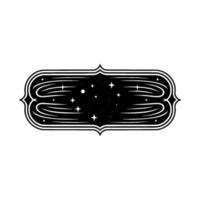 Celestial Emblem Starry Gradient Ornament vector