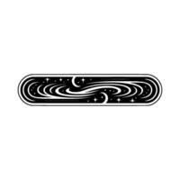 Cosmic Swirl Retro Starburst Element vector