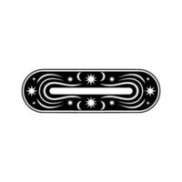 Celestial Curve Stylized Starburst Emblem vector