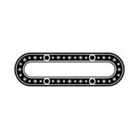 Retro Sunburst Oval Border, Minimalist vector