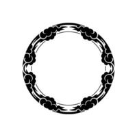 Intricate Tribal Circle Frame, Stylized Ornamentation vector