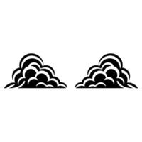 Stylized Cloud Duo, Minimalist vector
