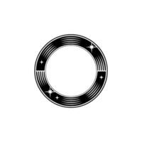Celestial Emblem Minimalist Starburst Circle vector