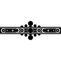 Celestial Border Stylized Starburst Ornament, Dots vector