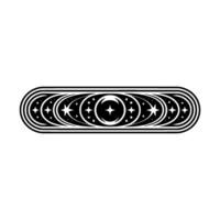 Celestial Orb Geometric Starburst vector