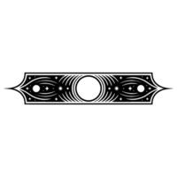 Celestial Portal Geometric Moon Eye Motif vector