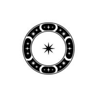 Celestial Emblem Starry Circle Symbol vector