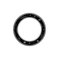Celestial Ring Minimalist Space Exploration Emblem vector