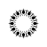 Circular Rhythm Minimalist Music Notation vector