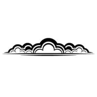Stylized Cloudscape Border, Minimalist, Horizon vector
