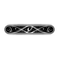 Celestial Scroll Cosmic Ornamentation Starry Journey vector