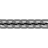 Interlocking Ribbon Pattern, Minimalist vector