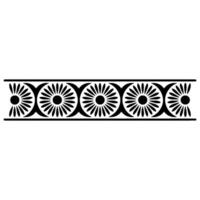 Stylized Radial Border, Geometric Pattern, Vintage vector