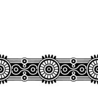 Geometric Aztec Border, Minimalist , Repeating Pattern vector