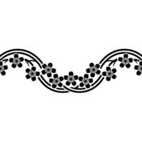 Elegant Sakura Blossom Border, Japanese , Minimalist Motif vector