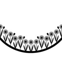 Minimalist Dandelion Border, Serene Botanical vector