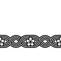 Elegant Japanese Blossom Border Minimalist vector