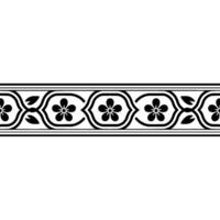Elegant Floral Border, Japanese , Minimalist Pattern vector