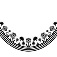 Minimalist Dandelion Border, Vintage Botanical Illustration vector