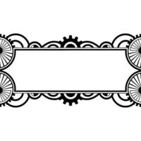 Art Deco Frame, Mechanical Ornamentation, Vintage vector