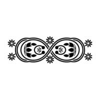 Elegant Black Infinity Ornament, Decorative Border Element vector