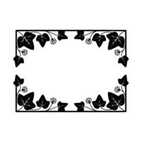 Elegant Botanical Frame, Minimalist, Ivy vector