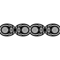 Stylized Floral Border, Vintage Ornamentation, Decorative Element vector