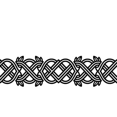Intricate Celtic Knot Border, Elegant Pattern