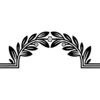 Elegant Botanical Arch Vintage Decorative Element vector