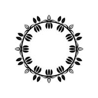Elegant Botanical Frame, Minimalist , Circular Motif vector