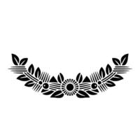 Stylized Floral Garland, Minimalist , Decorative Element vector